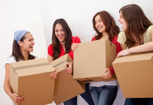 Boxes and household belongings ready for a Teddington moving day