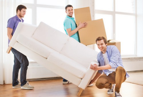 Unpacking boxes in a new Teddington home after moving day