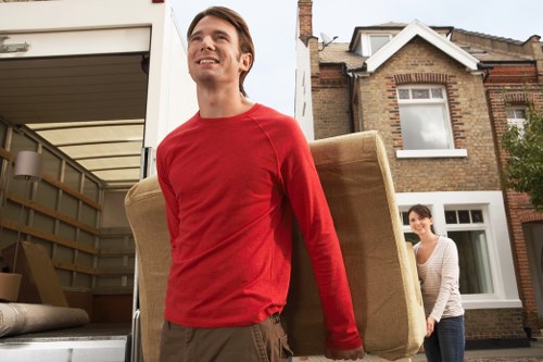 Sustainable moving supplies and recycling-focused van loading
