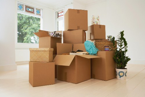 Packed household items ready for a local move