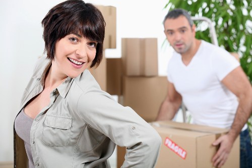Organised boxes and packing materials for a local relocation