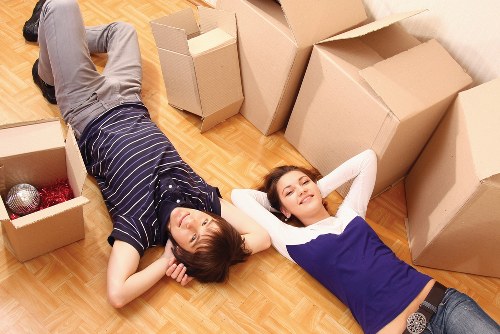 Local removal team handling boxes and office items in Teddington